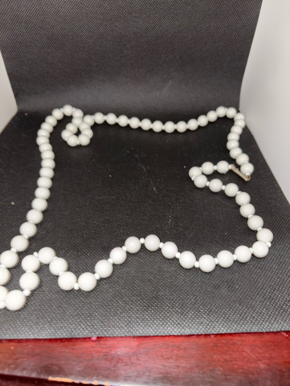 Vintage German White Beaded Necklace - Classic Women's Jewelry